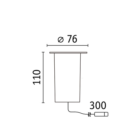 Oprawa dogruntowa Plug & Shine FLOOR 6W 76mm IP67 3000K 24V szary /  aluminium