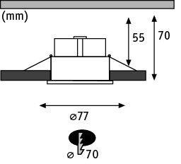 Oprawa do  wbudowania CYMBAL COIN LED DIM zestaw 3x6.7W 430lm 2700K IP44 230V biały matowy PAULMANN PL93415