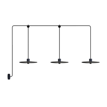 E-Snake EIVA Lampa zewnętrzna IP65 z 3 źródłami światła z podsufitką i kloszami Creative cables BPDE3MDR19-PDE3EL02NESM04DDNER