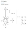 Maxlight Cosmos P0378 Lampa Wisząca Złota