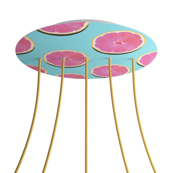 Duża okrągła podsufitka maskownica sufitowa XXL Rose-One, średnica 400 mm, 5 otworów w linii i 4 otwory boczne - PROMOCJA Creative cables BKROR405LF-PROMO-KROR405LF204