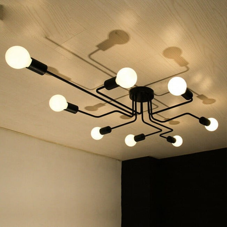 Lampa sufitowa żyrandol plafon pająk 8 ramion xloft ULFN317 Unilight