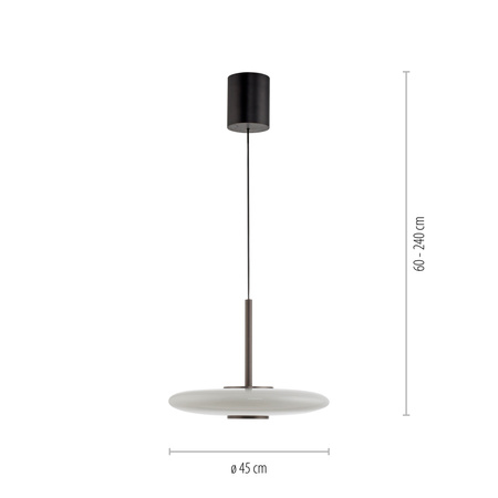 Lampa Wisząca Ciemnobrązowy PURE E-Vitrum 003902-031676 Newgarden