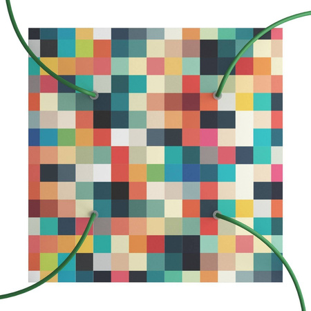 Kwadratowa podsufitka maskownica sufitowa XXL Rose-One, 400 mm, 4 otwory i 4 otwory boczne- PROMOCJA Creative cables BKROQ404F-PROMO-KROQ404F201