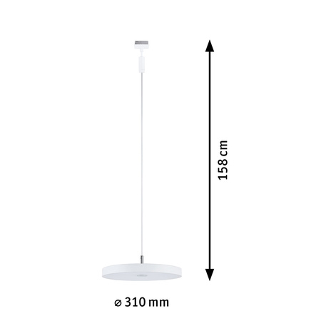 Oprawa wisząca na szynoprzewód URail HILDOR LED DIM 15W 850lm 4000K 230V biały / metal