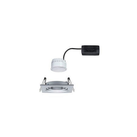 Oprawa do wbudowania NOVA COIN LED wychylna 6W 470lm 84x84mm 2700K IP23 230V aluminium PAULMANN PL93455