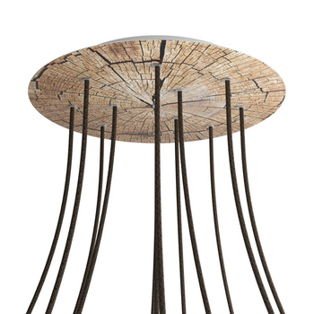 Duża okrągła podsufitka maskownica sufitowa XXL Rose-One, średnica 400 mm, 12 otworów i 4 otwory boczne - PROMOCJA Creative cables BKROR4012F-PROMO-KROR4012F304