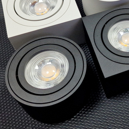 Natynkowy SLIM Downlight Kwadratowy CZARNY Spot 5cm LOC2 Unilight