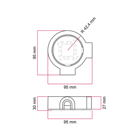 Podstawa porcelanowa do gniazdka i przełącznika / włącznika kompatybilna z Creative-Tubes - od 1 do 4 wyjść Creative cables BPBASEF-PBASE2FBIA