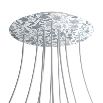 Duża okrągła podsufitka maskownica sufitowa XXL Rose-One, średnica 400 mm, 10 otworów i 4 otwory boczne - PROMOCJA Creative cables BKROR4010F-PROMO-KROR4010F301