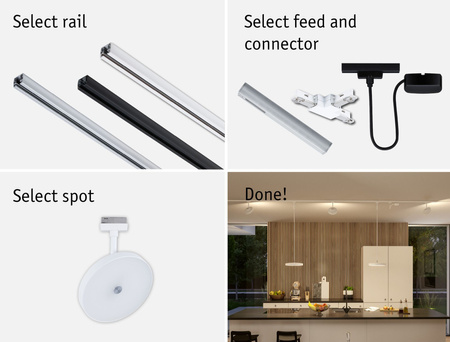 Reflektor na szynoprzewód URail HILDOR LED DIM 15W 850lm 4000K 230V biały / metal