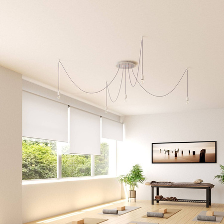 Duża okrągła podsufitka maskownica sufitowa XXL Rose-One, średnica 400 mm, 5 otworów i 4 otwory boczne - PROMOCJA Creative cables BKROR405PF-PROMO-KROR405PF202