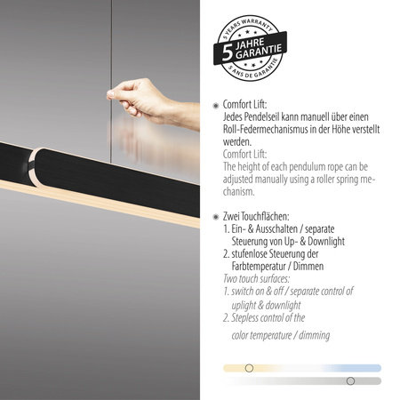 Lampa Wisząca Czarny ADRIANA ROUND 003902-032158 PAUL NEUHAUS