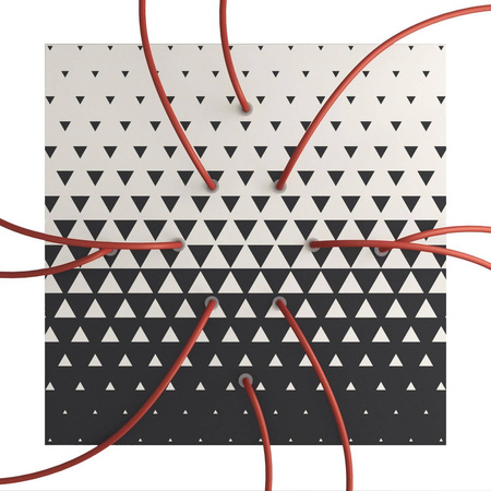 Kwadratowa podsufitka maskownica sufitowa XXL Rose-One, 400 mm, 10 otworów i 4 otwory boczne- PROMOCJA Creative cables BKROQ4010F-PROMO-KROQ4010F205