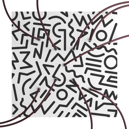 Kwadratowa podsufitka maskownica sufitowa XXL Rose-One, 400 mm, 9 otworów w formie X i 4 otwory boczne- PROMOCJA Creative cables BKROQ409XF-PROMO-KROQ409XF202