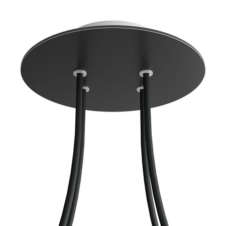 Duża okrągła podsufitka rozeta sufitowa Rose-One, średnica 200 mm, 4 otwory i 4 otwory boczne Creative cables BKROR204F-KROR204F103