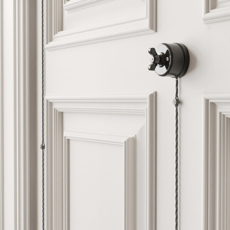 włącznik/włącznik z czarnej porcelany z nakrętką motylkową Creative cables BPBOXSW079NER-PBOXSW079NERNER