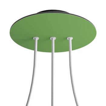 Duża okrągła podsufitka rozeta sufitowa Rose-One, średnica 200 mm, 2 otwory i 4 otwory boczne Creative cables BKROR203LF-KROVNR203LF116