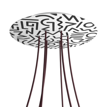 PROMO Duża okrągła podsufitka maskownica sufitowa XXL Rose-One, średnica 400 mm, 6 otworów i 4 otwory boczne - PROMOCJA Creative cables BKROR406F-PROMO-KROR406F202