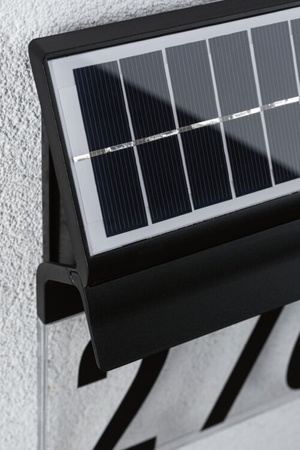 Oprawa elewacyjna NEDA LED solar czujnik ruchu zmierzchu 14lm 3000k IP4414lm czarna