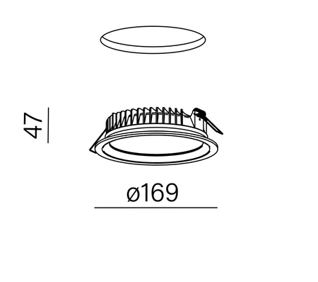 MINI RING rim LED M930 wpuszczany czarny 38031-M930-D9-00-12 AQForm