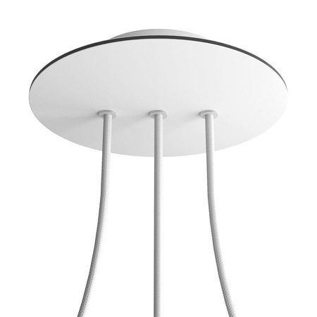 Duża okrągła podsufitka rozeta sufitowa Rose-One, średnica 200 mm, 2 otwory i 4 otwory boczne Creative cables BKROR203LF-KROR203LF102