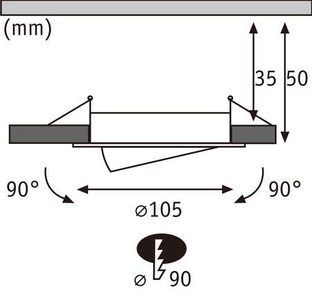 Zestaw opraw do wbudowania AUMUS LED 3-STEP DIM 3X5W 700lm 105mm 2700K-6500K IP20 230V chrom matowy / aluminium PAULMANN PL92256