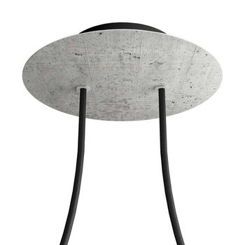 Duża okrągła podsufitka rozeta sufitowa Rose-One, średnica 200 mm, 2 otwory centralne i 4 otwory boczne Creative cables BKROR202F-KROVNR202F106