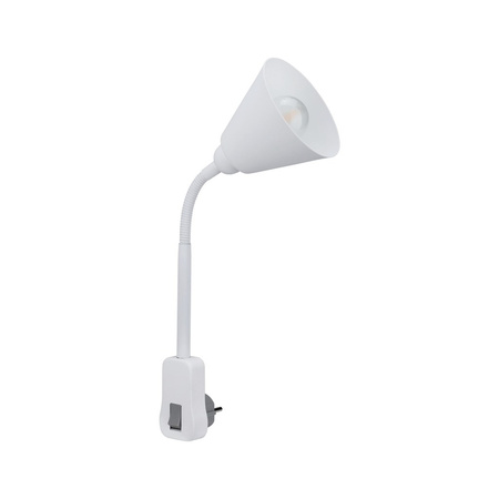 Lampa wtyczkowa JANUS elastyczne ramię  E14 max. 20W 230V biały