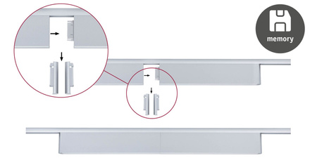 Oprawa na szynoprzewód URail CERIS LED 3-STEP DIM 9,5W 850lm IP20 4000K 230V chrom matowy / aluminium PAULMANN PL95712