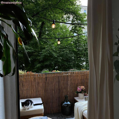 Kabel elektryczny do łańcuchów świetlnych, w oplocie czarnym CM04 - odporny na promieniowanie UV Creative cables XZ15CM04