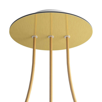 Duża okrągła podsufitka rozeta sufitowa Rose-One, średnica 200 mm, 2 otwory i 4 otwory boczne Creative cables BKROR203LF-KROR203LF107