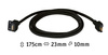 Przewód zasilający systemu LINION LED 1,75m IP20 24V DC czarny matowy / tkanina tworzywo sztuczne PAULMANN PL98189
