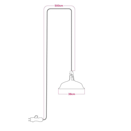 Przenośna lampa zewnętrzna Snake IP65 waterproof z kloszem Harbour, 5-metrowym kablem w oplocie, oprawką oraz wtyczką Creative cables BPSEPAM09-PSEBISM01PAM09PE