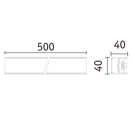 Oprawa liniowa systemu LINION LED 8,5W 0,5m 3000K IP20 24V chrom matowy / aluminium PAULMANN PL98173