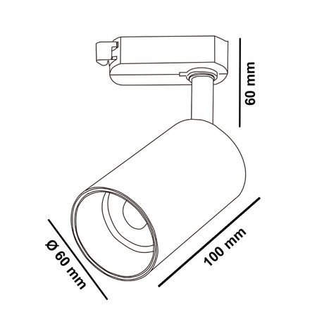 LAMPA SZYNOWA MOBI TRACK GU10 BIALY 1-FAZOWA SZYNOPRZEWÓD ULTL53 Unilight