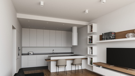 Ruchoma Spot NEGREB kwatdrat LED gu10 natynkowa BIALY