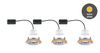 Zestaw opraw do wbudowania LANATI COIN LED 3X 6W 470lm 84mm 2700K IP20 230V drewno / aluminium PAULMANN PL92239