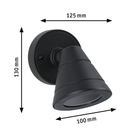 Oprawa elewacyjna TRIAN GU10 MAX.35W IP 44 odporny na wodę morską 230V antracyt aluminium