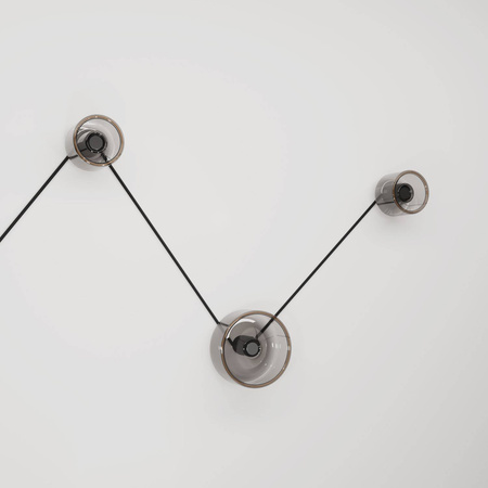 Lampa ścienna Spostaluce z 3 żarówkami Ghost Creative cables K3PL27L2FL83-L-K3PL27L2FL83VNRC04-L