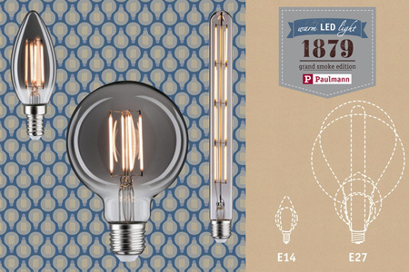 LED Vintage ST64 E27 320lm smk ści 1800K 7,5W 230V