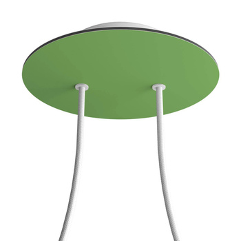 Duża okrągła podsufitka rozeta sufitowa Rose-One, średnica 200 mm, 2 otwory centralne i 4 otwory boczne Creative cables BKROR202F-KROR202F116