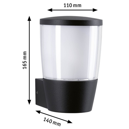 Oprawa elewacyjna BAKO E14 max 20W IP 44 odporna na wodę morską 230V antracyt aluminium