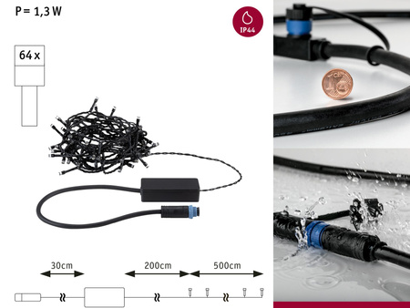 Outd P+S Yuna 5m 3000K IP44 PAULMANN PL94640