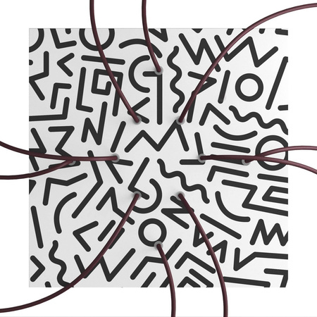 Kwadratowa podsufitka maskownica sufitowa XXL Rose-One, 400 mm, 10 otworów i 4 otwory boczne- PROMOCJA Creative cables BKROQ4010F-PROMO-KROQ4010F202