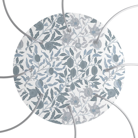 Duża okrągła podsufitka maskownica sufitowa XXL Rose-One, średnica 400 mm, 8 otworów i 4 otwory boczne - PROMOCJA Creative cables BKROR408F-PROMO-KROR408F301