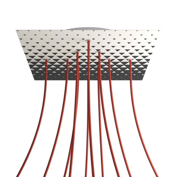 Kwadratowa podsufitka maskownica sufitowa XXL Rose-One, 400 mm, 10 otworów i 4 otwory boczne- PROMOCJA Creative cables BKROQ4010F-PROMO-KROQ4010F205