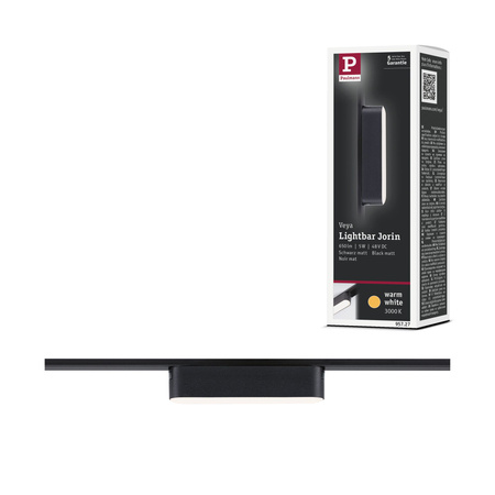 Oprawa na szynoprzewód JORIN LED 5W 650lm IP20 3000K 48V DC czarny matowy / aluminium PAULMANN PL95727