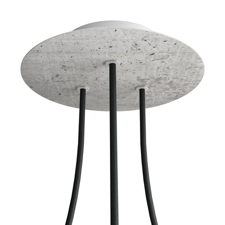 Duża okrągła podsufitka rozeta sufitowa Rose-One, średnica 200 mm, 2 otwory i 4 otwory boczne Creative cables BKROR203TF-KROR203TF106