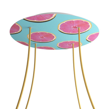 Duża okrągła podsufitka maskownica sufitowa XXL Rose-One, średnica 400 mm, 4 otwory i 4 otwory boczne - PROMOCJA Creative cables BKROR404F-PROMO-KROR404F204